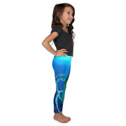 Teal Octopus Gyotaku Kids' Leggings